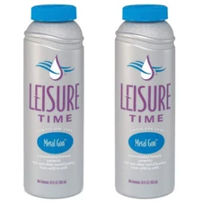 Leisure Time Metal Gon 16oz Iron & Metal Stain Prevention in Hot Tubs & Spas 2pk