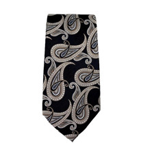 NWT Michael Kors Neck Tie Silk Black Pandora Paisley Mens