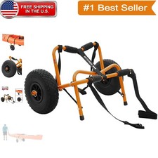 Lightweight Kayak Cart with Non-Flat Tires  Folding Design - Perfect for Water