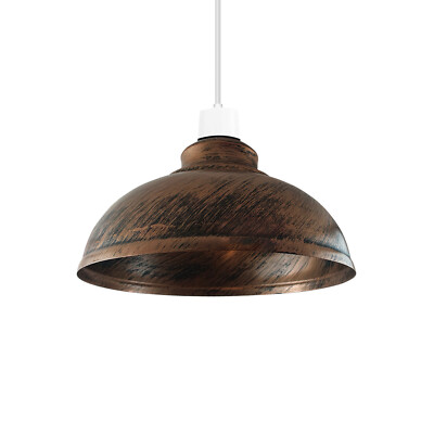 Vintage Industrial Metal Lampshade Easy Fit Ceiling Pendant Light Shade