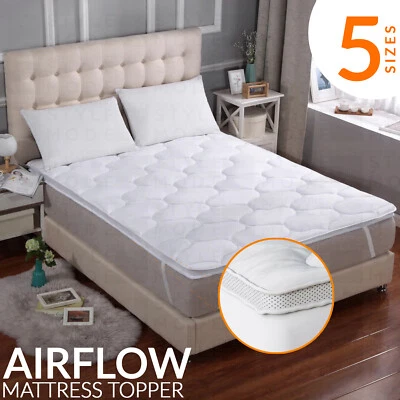 Luxury Mattress Topper Hotel Quality Microfiber Ultra Soft Air-Flow Mattress