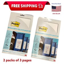 Post-It Dry Erase Sheets 2 Packs Total Of 6 Sheets