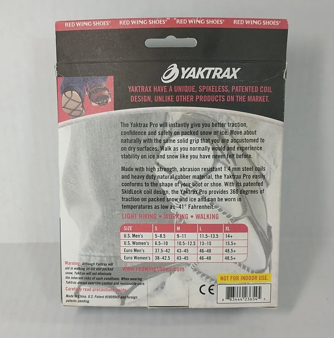 YAKTRAX PRO HEAVY DUTY TRACTION CLEATS BLACK SZ. MEDIUM NEW OPEN BOX eBay