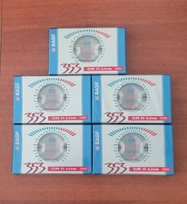 Lot of 5 BASF 353 CR II-Live 90 min Blank Audio Cassette Tape Germany c.1994-95
