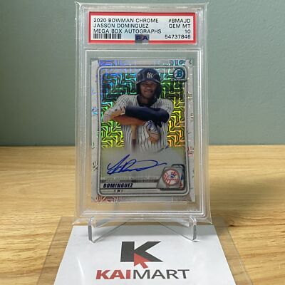 2020 Bowman Chrome Mega Box BMAJD Jasson Dominguez RC AUTO PSA 10 GEM MINT