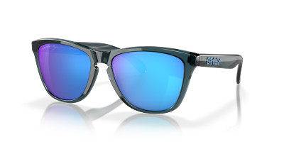 Oakley Frogskins Crystal Black/Prizm Sapphire Polarized 55mm XL Sunglasses