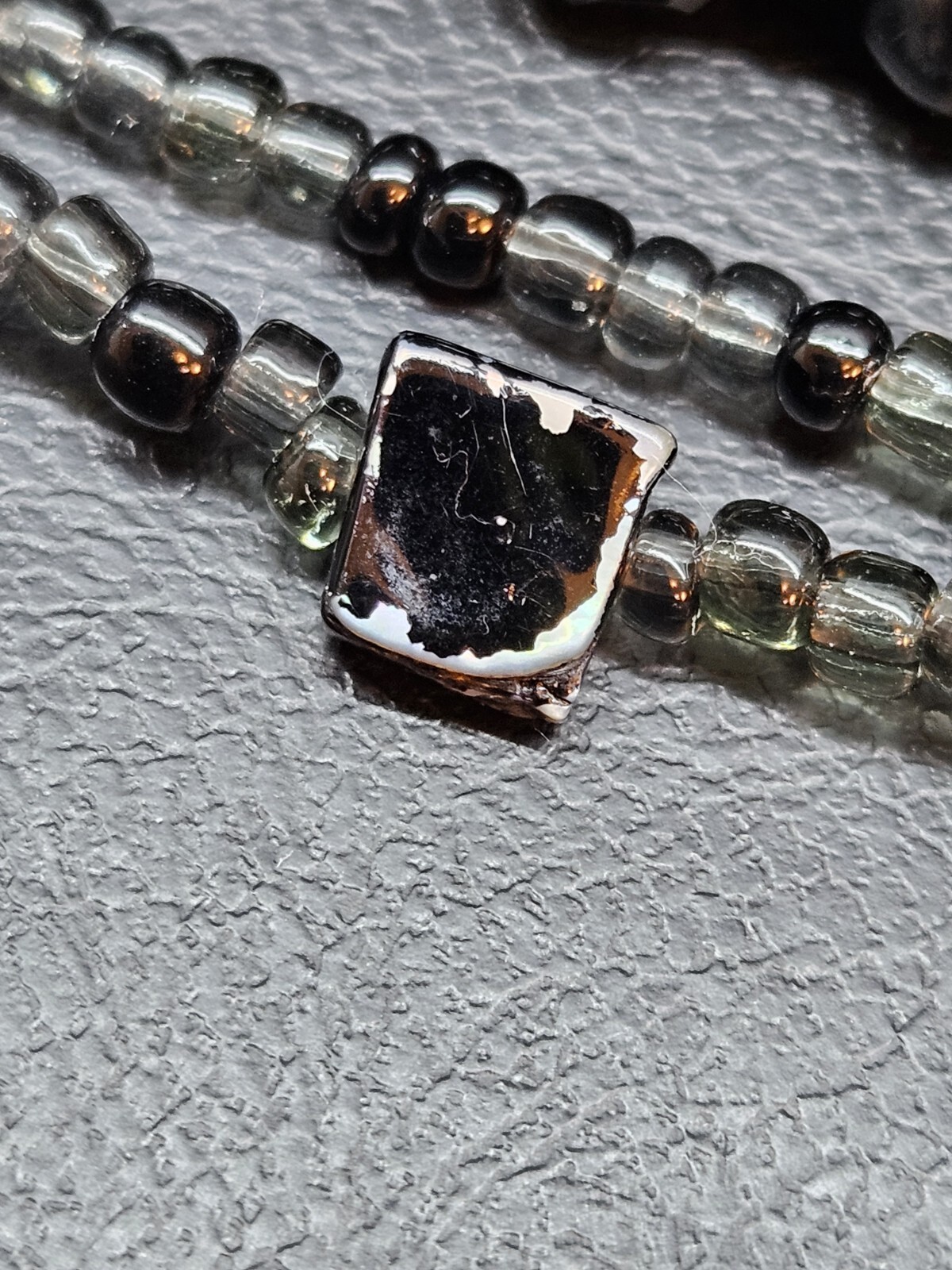 Multi Beaded Multi Strand Black Shell Beaded Blac… - image 10