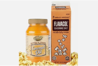 Ultimate Movie Theater Popcorn Kit Flavacol Salt 35 Oz & Golden Barrel check BB!