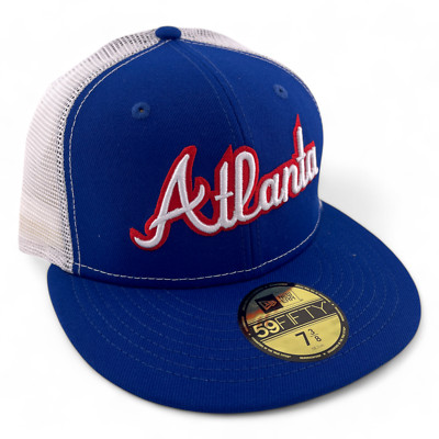New Era Atlanta Braves MLB Script Rearview Mesh Back 59FIFTY
