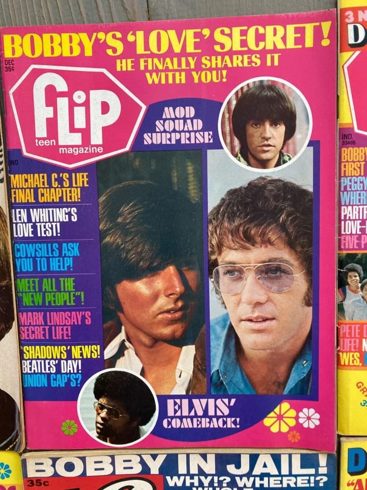 -CUT- Fave, 16, Flip Magazine, Bobby Sherman 1970, 1971 Lot Of (6) #A7 Foto 4 de 4