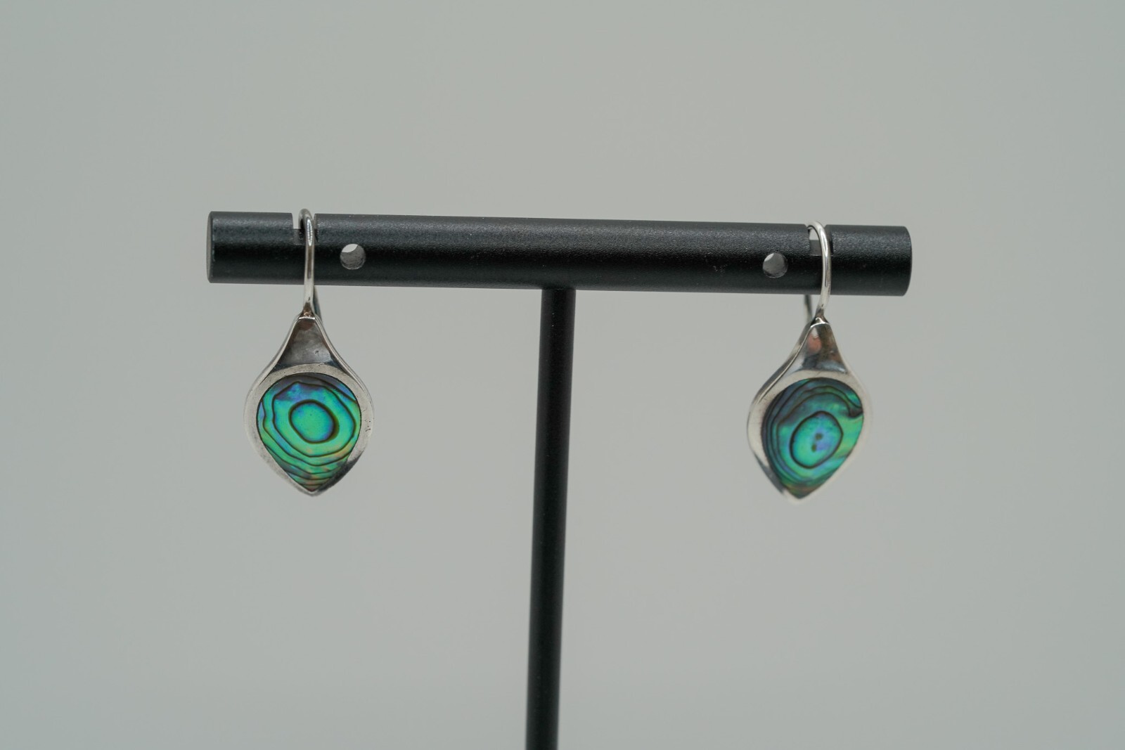 Sterling Silver Abalone Dangle Earrings 2.6cm JB26 - image 2