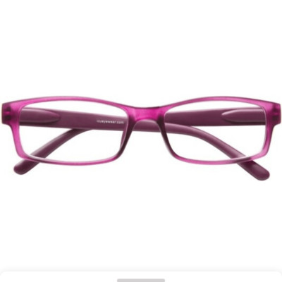 NWT NEW ICU Purple Rectangular Reading Glasses/Cheaters Strength +1.50
