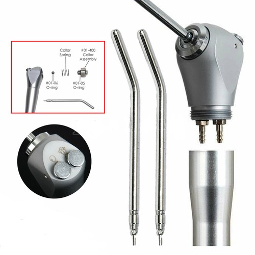 Dental 3 Way Air Water Spray Triple Syringe Handpiece w/ 2 Nozzles Tips Tubes - Picture 4 of 16