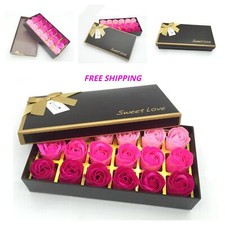 18 PCS Pink Floral Scented Bath Soap Rose Flower Petals Plant Best Gifts FOR Her