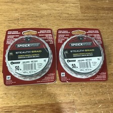 2- Spiderwire Stealth-Braid Moss Green 50lb/125yd Braid Fishing Line Never Open