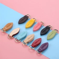 5Pcs 11 Color Leather Zip Puller Zipper Pulls Fastener For Backpack Spare Parts
