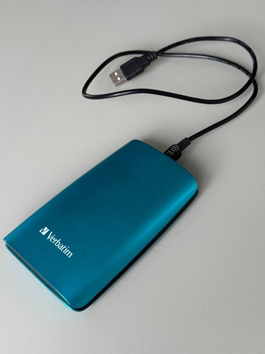 Disque dur externe - Verbatim - bleu - 500Go - TBE