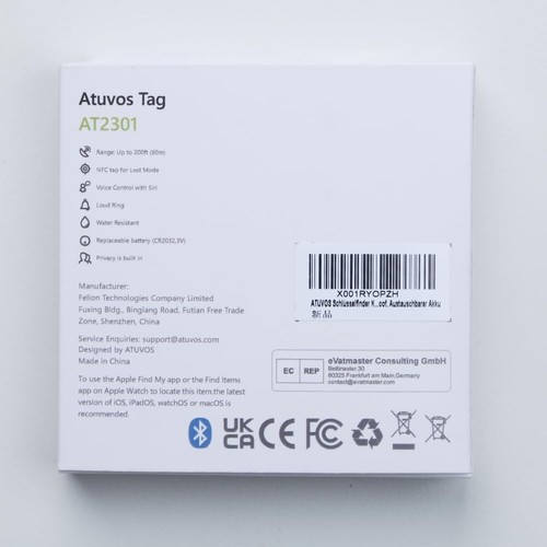 ATUVOS GPS Air Tag 1er Pack, Bluetooth Gepäck Tracker funktioniert mit Apple Find My APP - Bild 17 von 17