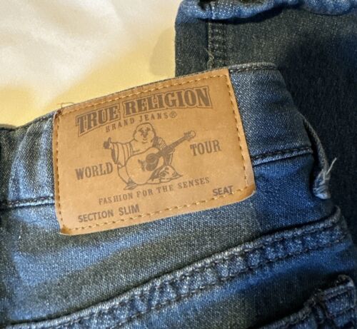 Boys True Religion Blue Slim Jeans Size 5 - Picture 3 of 7