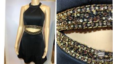 DRESS EMERALD SUNDAE JUNIOR'S BODYCON BLACK SZ M NEW FASHION