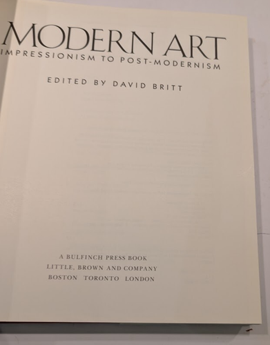 Modern Art: Impressionism to Post-Modernism by David Britt (Hardcover, 1991) - Picture 4 of 9