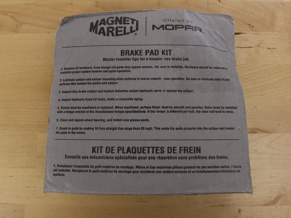 NUEVO Kit de pastillas de freno de disco MOPAR genuinas 1AMV101379 MAGNETI MARELLI 25808929 GM Foto 4 de 4