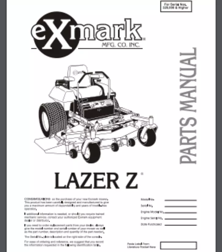 Exmark lazer online z parts ebay