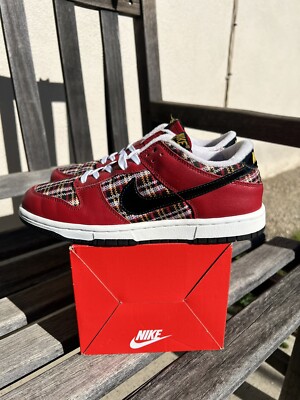 2004 Nike Dunk Low Pro Christmas Plaid Grade School Sz 5 Ugly