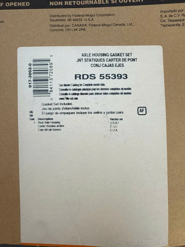 Junta diferencial trasera RDS 55393 Felpro para camioneta Ford Mustang Ranger Lincoln Foto 2 de 2