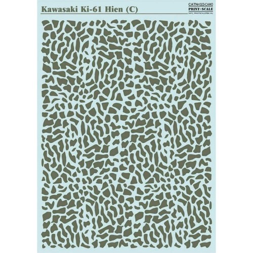 Print Scale 023-camo Waterslide Decal for airplane 1:72 Kawasaki Ki-61 Hien (C) - Bild 9 von 12