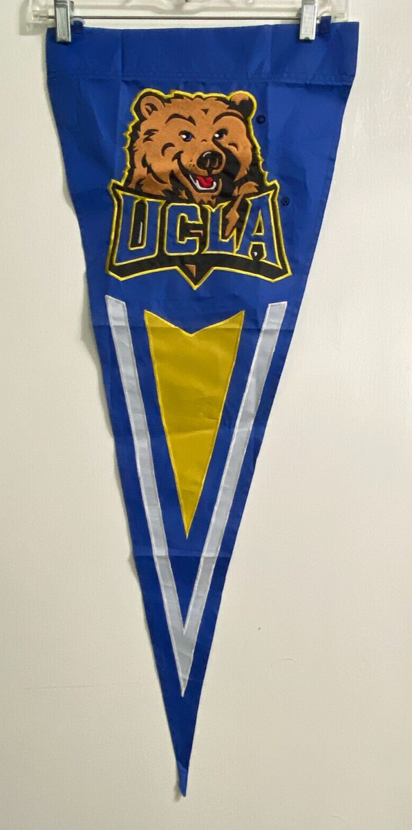 UCLA Bruins Embroidered Pennant Banner Vertical Bruin Bear Blue