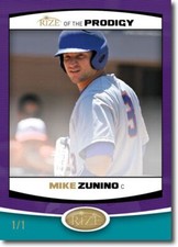 MIKE ZUNINO 2012 Rize Rookie PURPLE Blank Back PRODIGY RC 1/1