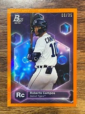 2022 Bowman Platinum Roberto Campos Orange Parallel #/25 PE-27 Precious Elements