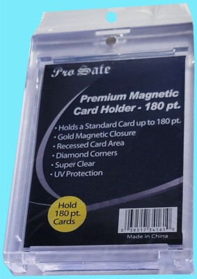 1 PRO SAFE PREMIUM 180pt MAGNETIC UV Thick Card Holder Case Ultra Clear Storage
