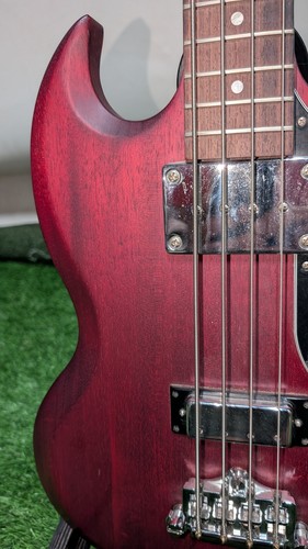 2014 Gibson SG Bass Cherry Red 120th Anniversary w Case EXCELLENT CONDITION - Picture 4 of 16