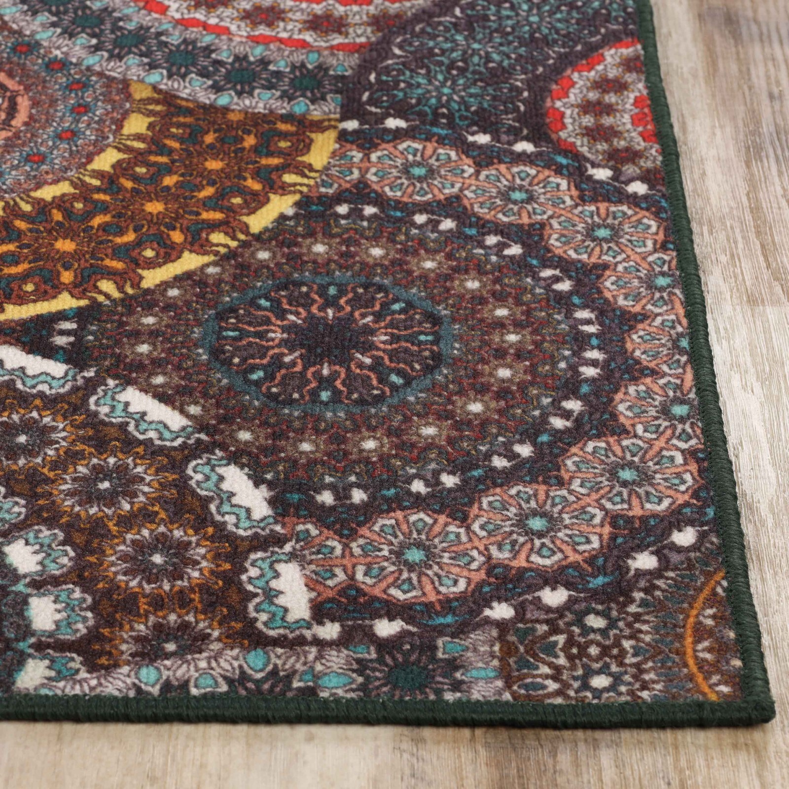 Evaline Floral Medallion Non-Slip Area Rugs Indoor Outdoor Rugs Or Runner Rug