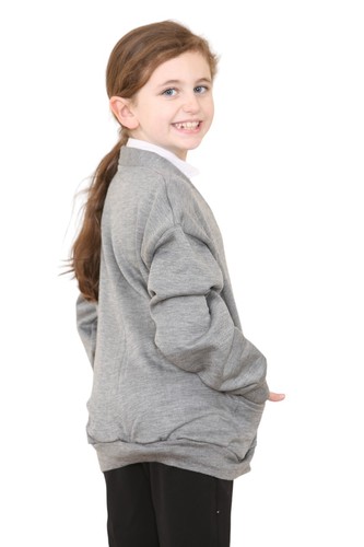 Soft Girls Cardigan Sweater School Uniform Fleece Made Front Button Closure - Picture 16 of 29