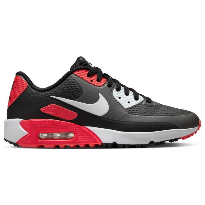Мужские бутсы для гольфа Nike Air Max 90 G Infrared 23 Red Iron Grey CU9978-010 sz 14