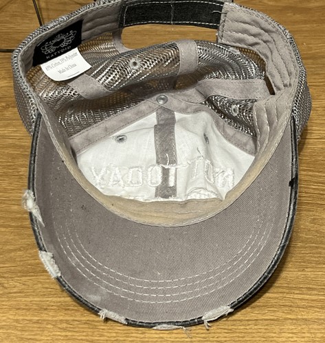Not Today Corona unstructured Adjustable trucker hat gray and factory distressed - Picture 7 of 8