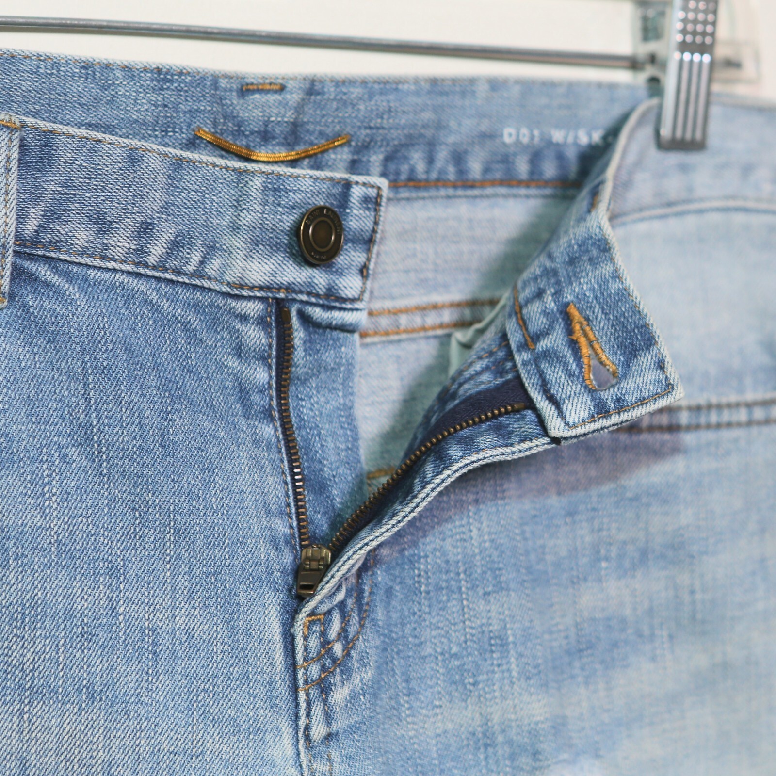 Jeans denim blu SAINT LAURENT D01 CON SK LW sottili effetto invecchiato Donna 29x34