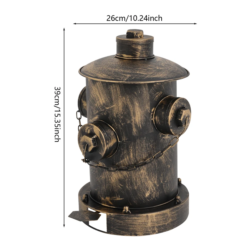 Vintage trash can - bronze color - Image 4 of 4