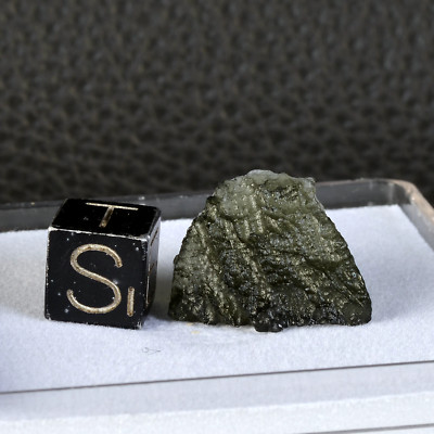 Moldavit Aus 2,29 G Tectite Steckfitting Impact Meteorit Gläser Natürlich