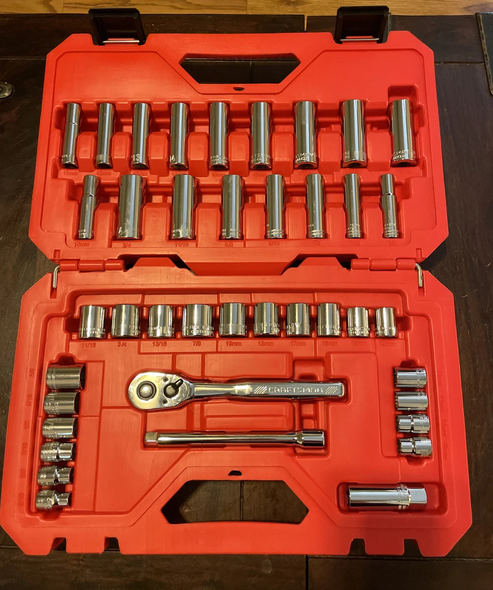 CRAFTSMAN Mechanics Tool Set, SAE / Metric, 3/8