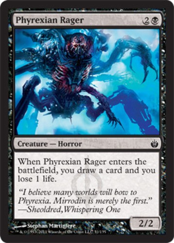 Phyrexian Rager Light Play, English Mirrodin Besieged