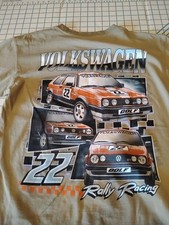 Mens Medium Gray Vw Golf Rally Racing T-shirt - Nwt