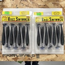 2pcs Strike King Rage Swimmer Swimbait 3.75in Blue/Black Neutral Buoy RGSMR-187