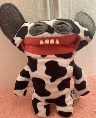 Discontinued Original Spin Master Fuggler Plush Cow Print Grin Grin 2018