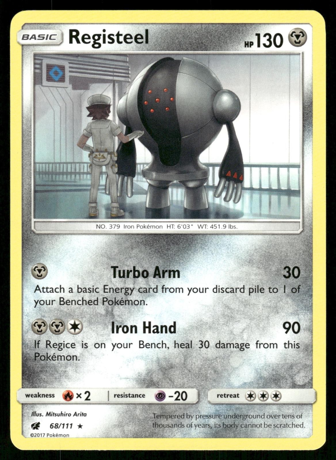 Registeel 68/111 Rare Crimson Invasion Pokemon Near Mint