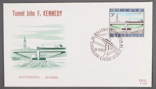 MayfairStamps Belgium FDC 1969 John F Kennedy Tunnel First Day Cover aaw_68377