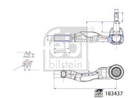 Febi Bilstein Spurstangenkopf 183437 FüR Porsche